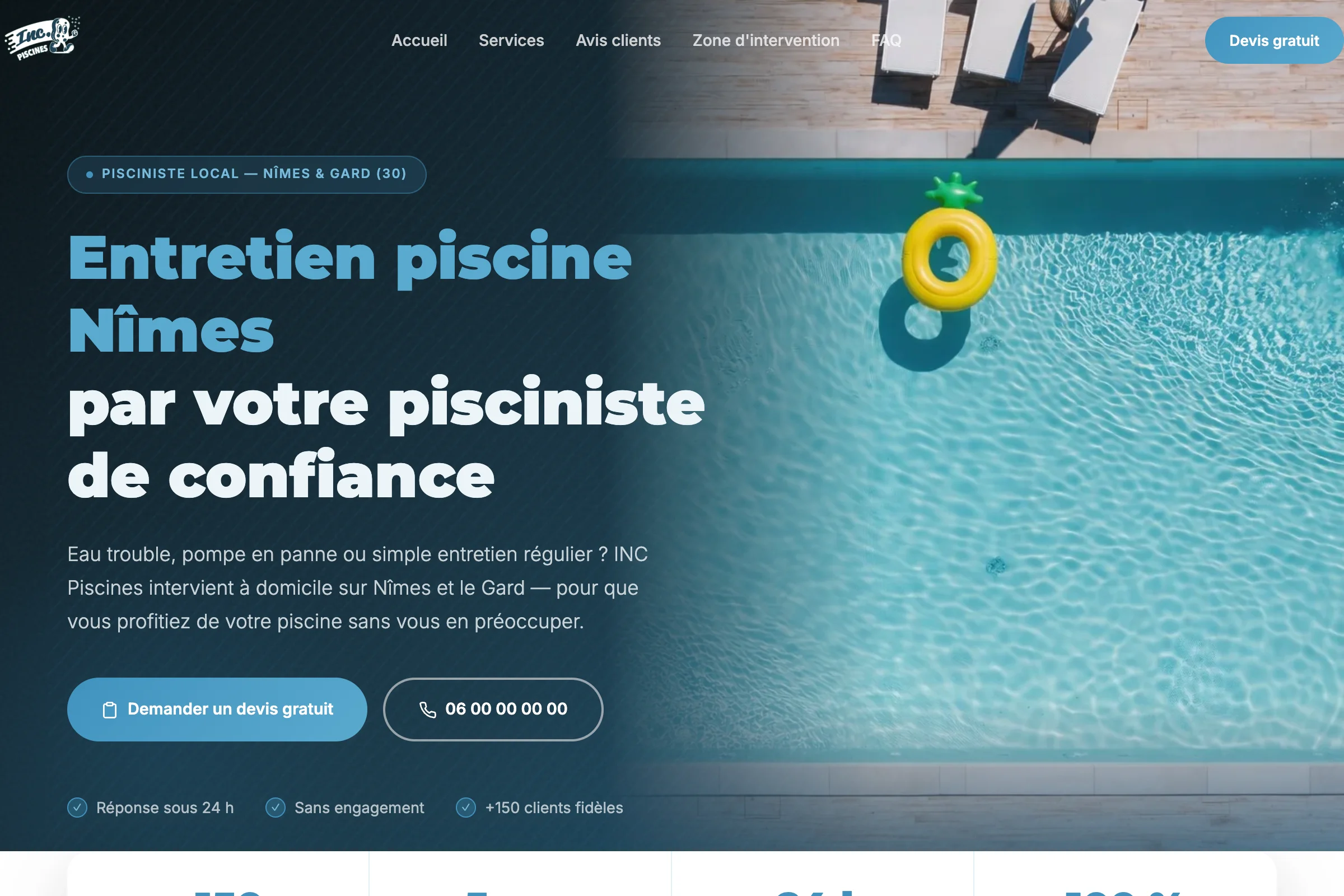 Site web entreprise en code pur — réalisation Trouvabl